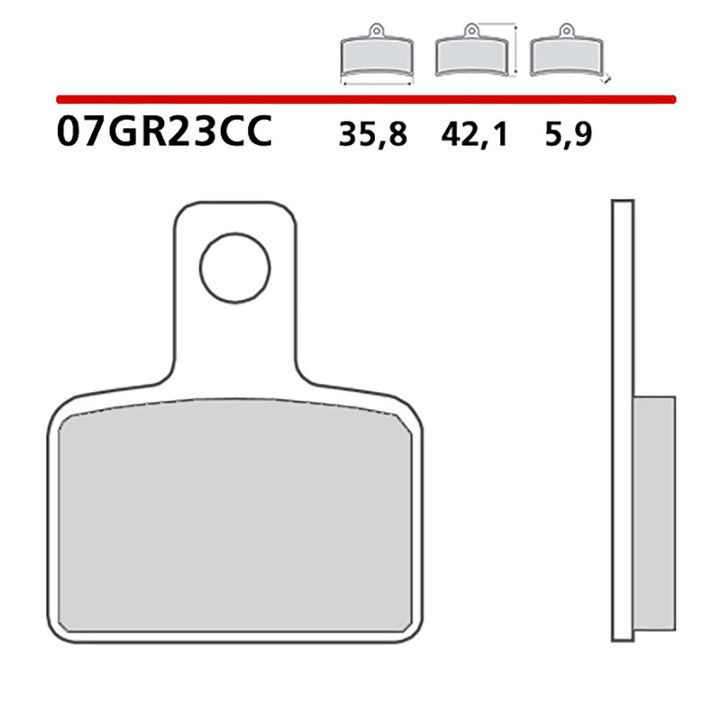 KIT PLAQUETTES DE FREIN ARRIERE BREMBO POUR BETA EVO 2T 125 09-17-COD.07GR23