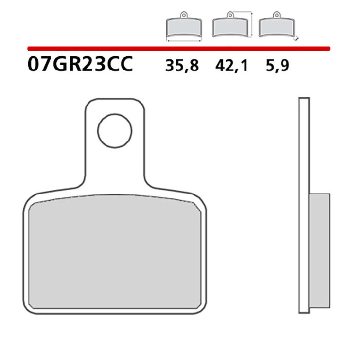 BREMBO KIT PASTIGLIE FRENO POSTERIORE PER BETA EVO 2T 125 09-17-COD.07GR23CC