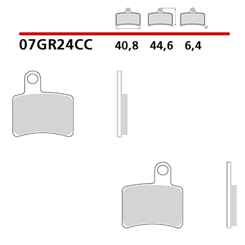 BREMBO HINTERES BREMSBELAGE-KIT FUR BETA EVO SENIOR 80 10-20-COD.07GR24