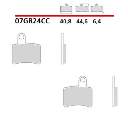 KIT PASTILLAS DE FRENO TRASERO BREMBO PARA BETA EVO SENIOR 80 10-20-COD.07GR24