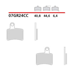 KIT PASTILLAS DE FRENO TRASERO BREMBO PARA BETA REV 80 08-08-COD.07GR24