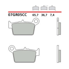 BREMBO HINTERES BREMSBELAGE-KIT FUR BETA RR ENDURO 50 08-14-COD.07GR05