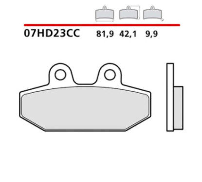 KIT PASTILLAS DE FRENO TRASERO BREMBO PARA HARLEY D.FLDE DELUXE 1750 18-20-COD.07HD23