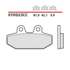 KIT PASTILLAS DE FRENO TRASERO BREMBO PARA HARLEY D.FLSL SOFTAIL SLIM 1750 18-20-COD.07HD23