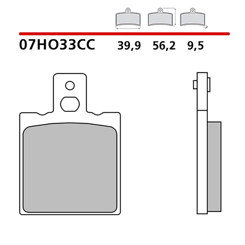 BREMBO REAR BRAKE PADS KIT FOR HONDA NSR R 125 89-01-COD.07HO33