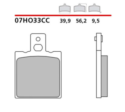 BREMBO REAR BRAKE PADS KIT FOR HONDA NSR R 125 89-01-COD.07HO33