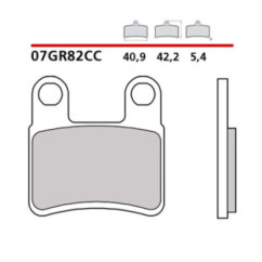 BREMBO HINTERES BREMSBELAGE-KIT FUR KYMCO MAXXER 400 08-10-COD.07GR82