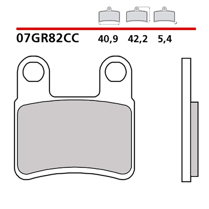 BREMBO HINTERES BREMSBELAGE-KIT FUR KYMCO MAXXER 400 08-10-COD.07GR82