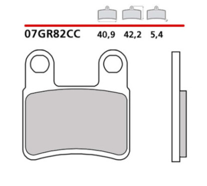 BREMBO HINTERES BREMSBELAGE-KIT FUR KYMCO MAXXER 400 08-10-COD.07GR82