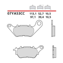 BREMBO KIT PASTIGLIE FRENO POSTERIORE PER YAMAHA MT-03 300 2020-COD.07YA53