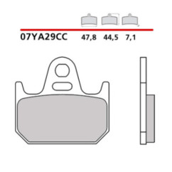 BREMBO KIT PASTIGLIE FRENO POSTERIORE PER YAMAHA TZ 250 97-08-COD.07YA29