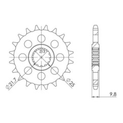 PIGNON AC SGR P428-D19 YAMAHA SR 400 14 16