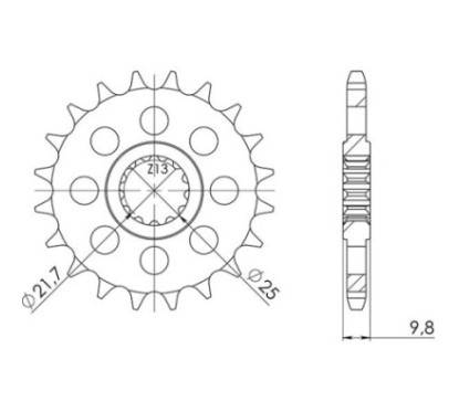 PINON AC SGR P428-D19 YAMAHA SR 400 14 16