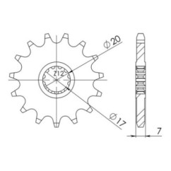 PIGNON SGR AFAM S AC P420-D11 BETA RR ENDURO 50 08-17