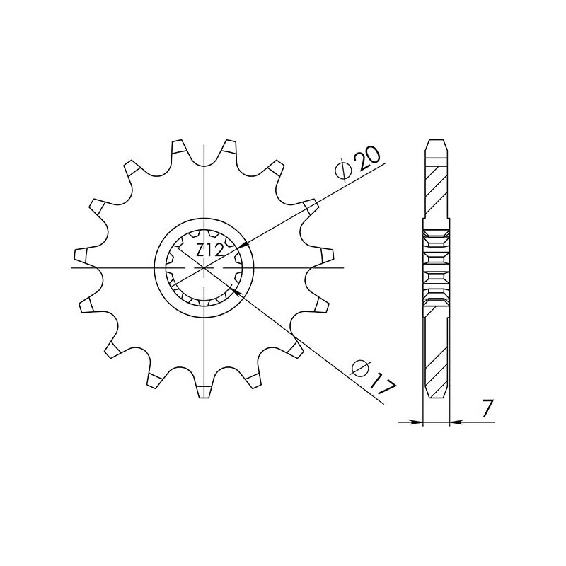 PIGNON SGR AFAM S AC P420-D11 BETA RR ENDURO 50 08-17