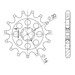 PIGNON SGR M AC P428-D13 KAWASAKI KX 100 97-13