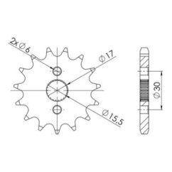 PIGNON SGR M AC P428-D15 HONDA CR R 80 96 02