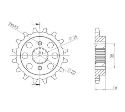 PINON SGR M AC P525-D15 DUCATI MULTISTRADA 1200 S 10-12