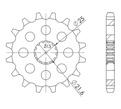 SGR SPROCKET M AC P525-D17 SUZUKI GSX-R 1000 01 02