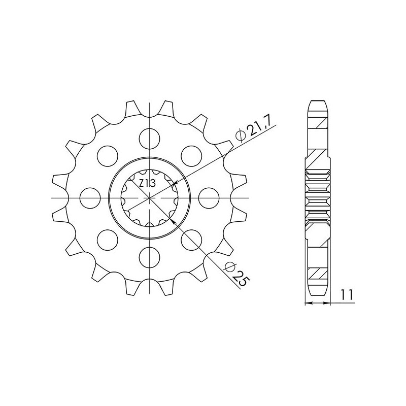 SGR SPROCKET M AC P530-D16 YAMAHA YZF-R6 03 05