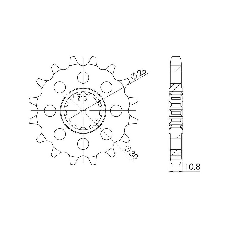 PINON SGR M AC P530-D17 YAMAHA XJR 1200 95 97