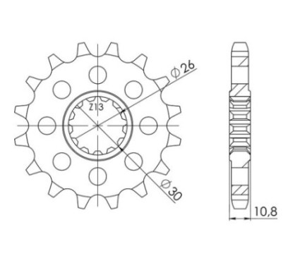 PINON SGR M AC P530-D17 YAMAHA XJR 1200 95 97