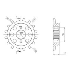 SGR PINION R AC P520-D14 DUCATI 748 BIP 95-02