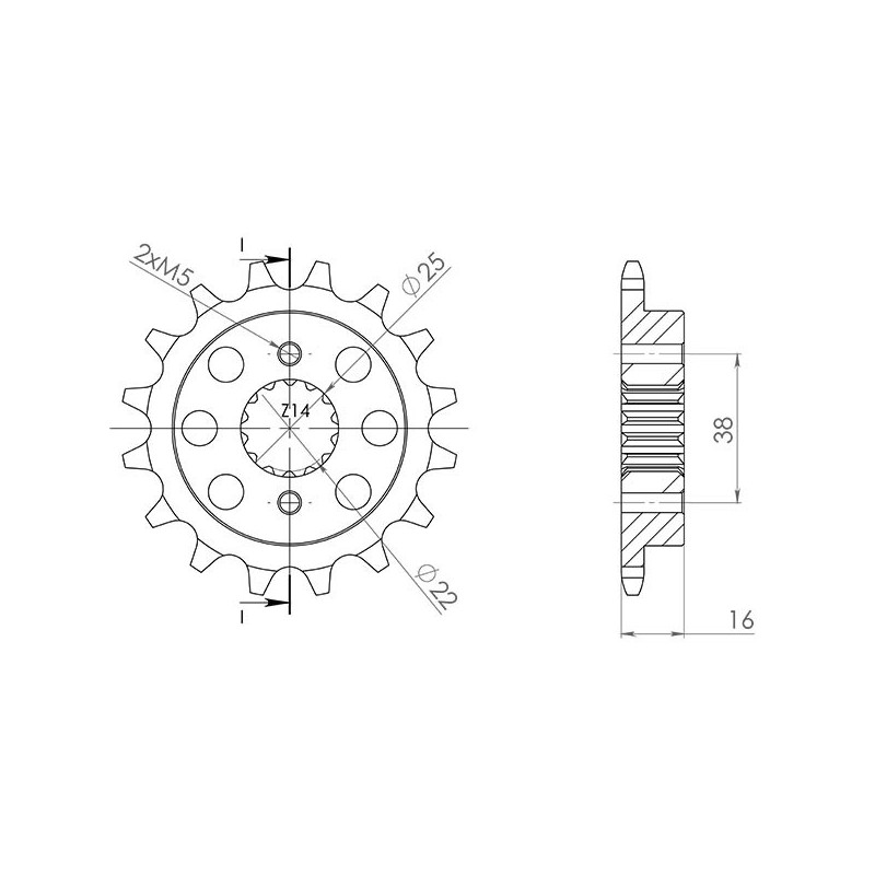 PINON SGR R AC P520-D14 DUCATI 748 BIP 95-02