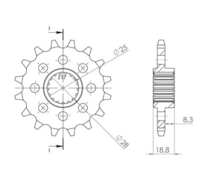 PINON SGR R AC P520-D15 APRILIA TUONO V4 E5 1100 21 23