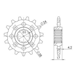 PINON SGR R AC P520-D15 HONDA CB F HORNET 600 03-04