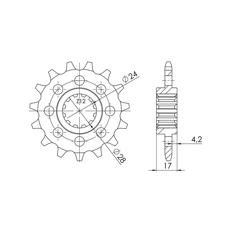 PINON SGR R AC P520-D15 HONDA CB F HORNET 600 05-06