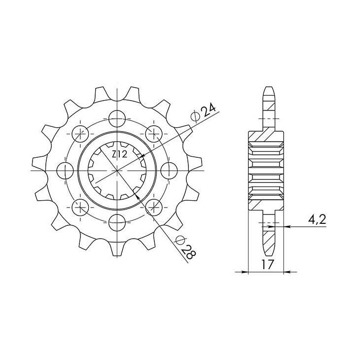 PINON SGR R AC P520-D15 HONDA CB F HORNET 600 05-06