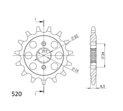 PINON SGR R AC P520-D15 HUSQVARNA 401 SVARTPILEN 18 22