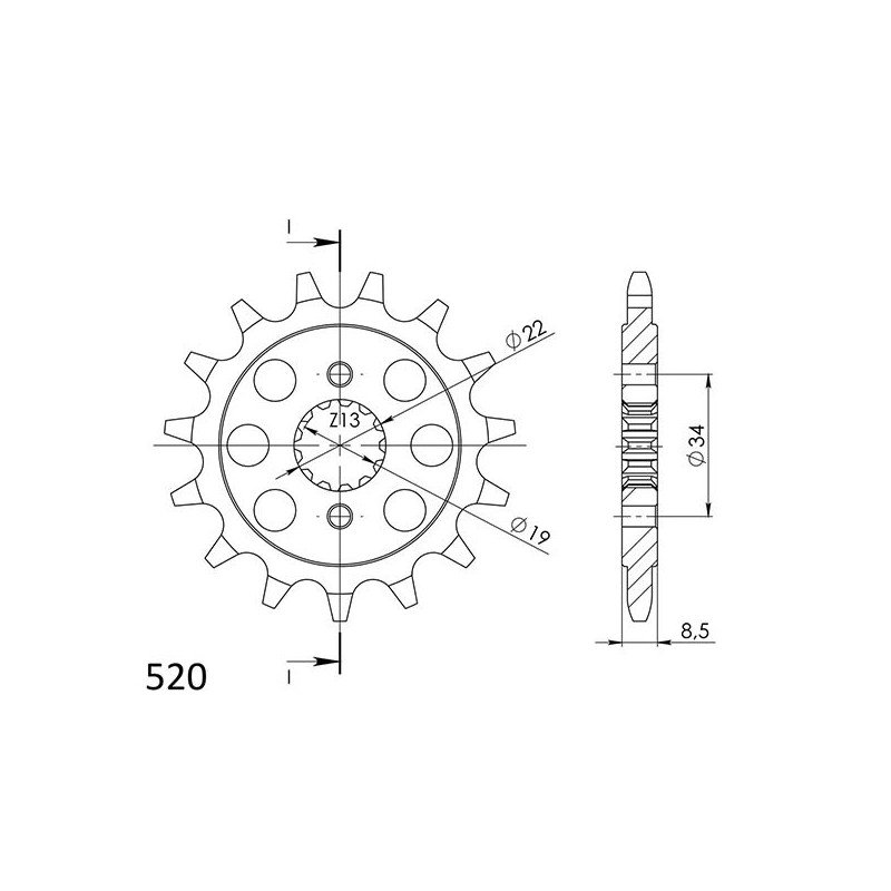 SGR SPROCKET R AC P520-D15 HUSQVARNA 401 VITPILEN 18 22