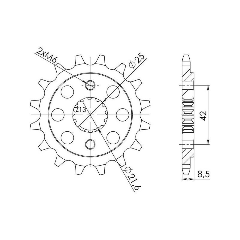 SGR SPROCKET R AC P520-D15 KAWASAKI KLZ VERSYS 1000 15-18