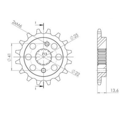 SGR SPROCKET R AC P520-D15 KAWASAKI NINJA ZX-6R 00-01