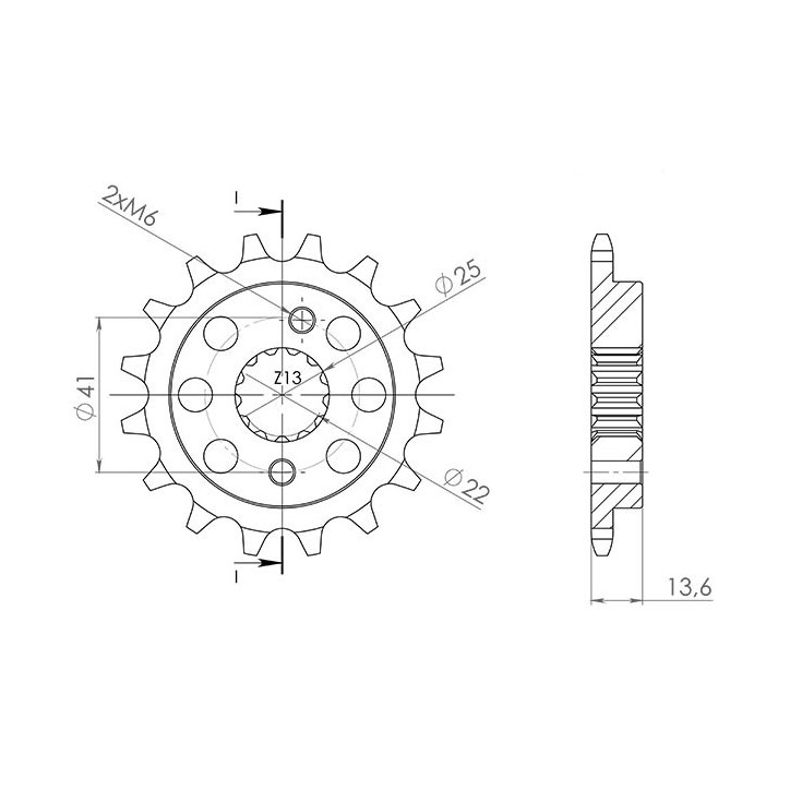 PINON SGR R AC P520-D15 KAWASAKI NINJA ZX-6R 00-01