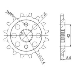 SGR PINION R AC P520-D15 KAWASAKI Z SX ABS 1000 14 16