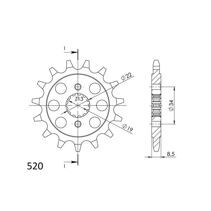 PIGNON SGR R AC P520-D15 KTM DUKE 4T 390 13/16