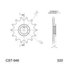 SGR PINION R AC P520-D15 MV AGUSTA BRUTALE 1090 13 18