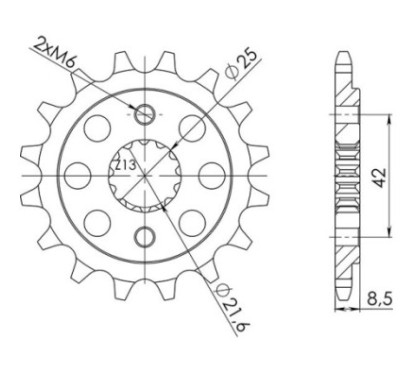 PINON SGR R AC P520-D15 SUZUKI GSX F 600 98-06