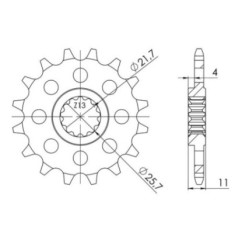 PINON SGR R AC P520-D16 YAMAHA FZ FZ GENESIS 750 87-88