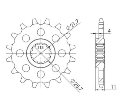 PINON SGR R AC P520-D16 YAMAHA FZ FZ GENESIS 750 87-88