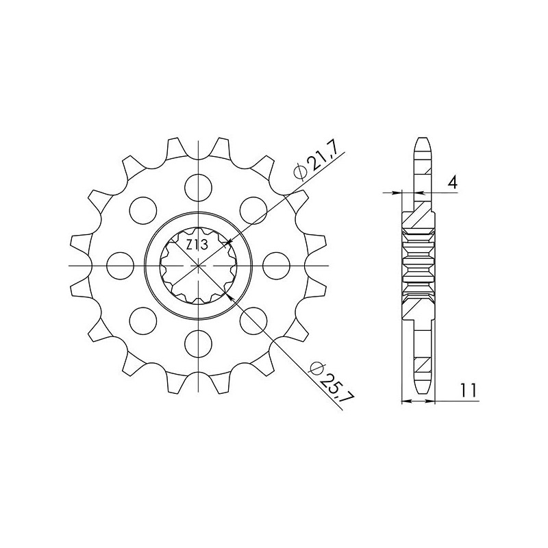 PINON SGR R AC P520-D16 YAMAHA FZ6 ABS 04 08