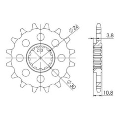 PINON SGR R AC P520-D16 YAMAHA FZ8 S FAZER ABS 11-12