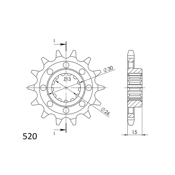 SGR PINION R AC P520-D17 BMW S XR 1000 20/23