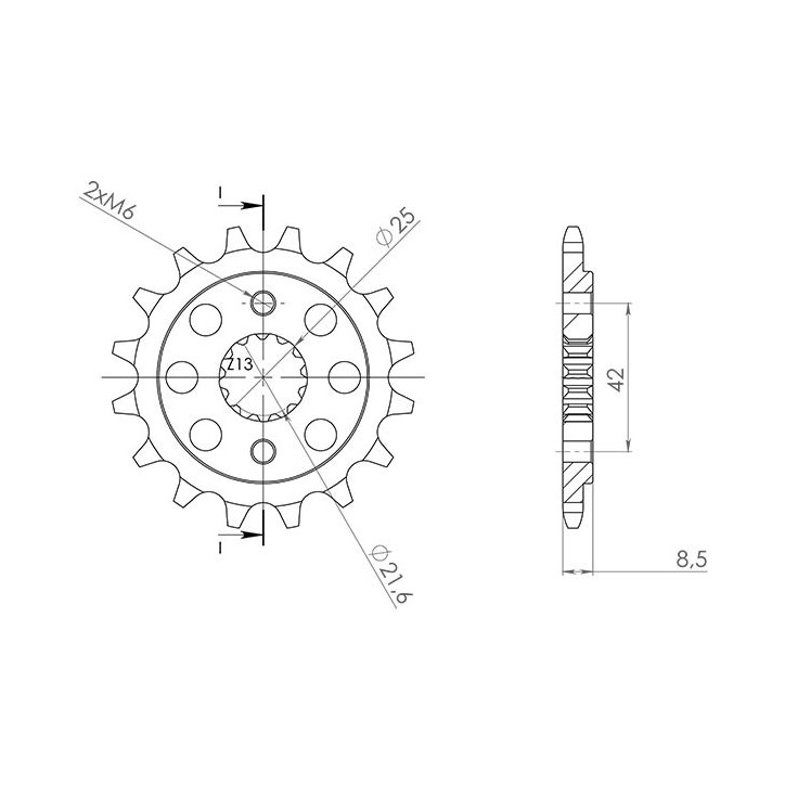 SGR PINION R AC P520-D17 KAWASAKI KLV 1000 04/05