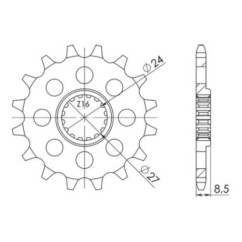 PIGNON SGR R AC P520-D17 SUZUKI GSX B KING 1340 08-11