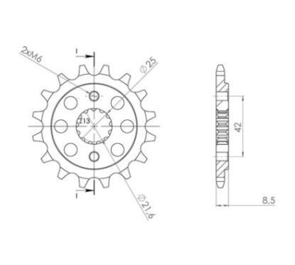 SGR PINION R+2 AC P520-D15 HYOSUNG GT IR RC FI 650 08 12