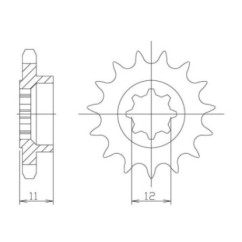 SGR PINION S AC P415-D11 APRILIA AF1 EUROPA 50 1990